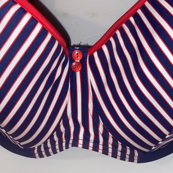 Curvy Kate nautical bikini swim top NWT Size 32M - Picture 5 of 15
